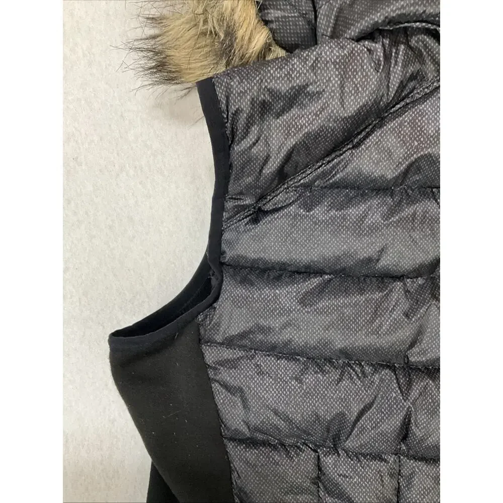 Michael KORS Faux Fur Puffer Hooded Down Vest Black Size M Mobwife Money
